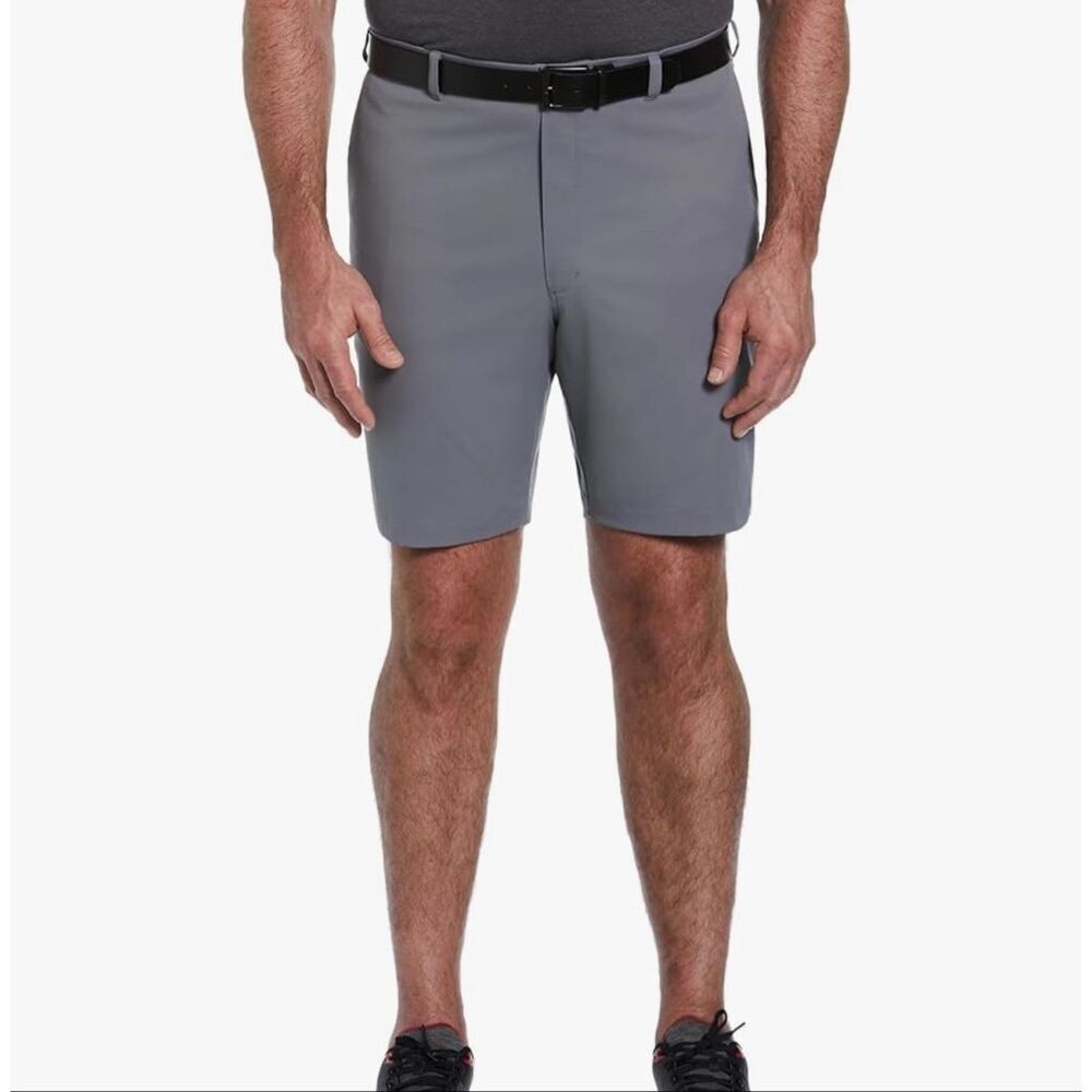 PGA TOUR 9” Flat Front Golf Shorts Active Waistband Quiet Shade Gray 48